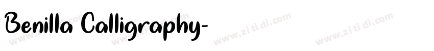 Benilla Calligraphy字体转换